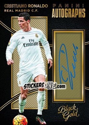Sticker Cristiano Ronaldo - Black Gold Soccer 2016-2017 n. A-CR - Panini