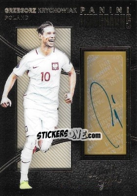 Figurina Grzegorz Krychowiak - Black Gold Soccer 2016-2017 - Panini