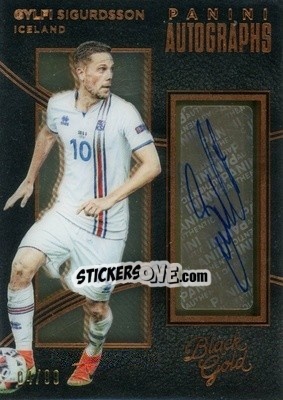 Sticker Gylfi Sigurdsson - Black Gold Soccer 2016-2017 n. A-GS - Panini