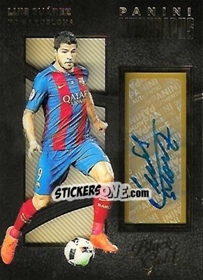 Sticker Luis Suarez - Black Gold Soccer 2016-2017 - Panini