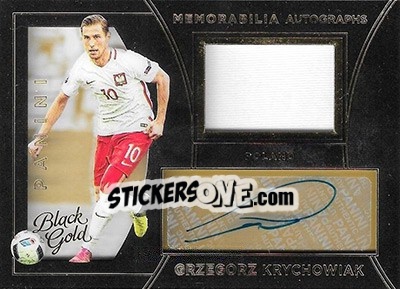 Sticker Grzegorz Krychowiak - Black Gold Soccer 2016-2017 n. MA-GK - Panini