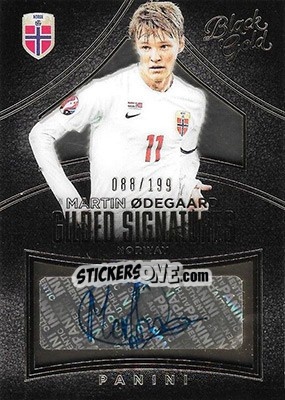 Figurina Martin Odegaard - Black Gold Soccer 2016-2017 - Panini