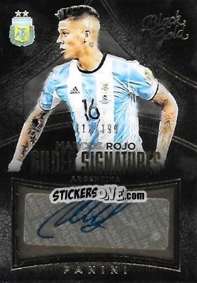 Sticker Marcos Rojo - Black Gold Soccer 2016-2017 n. GS-MR - Panini