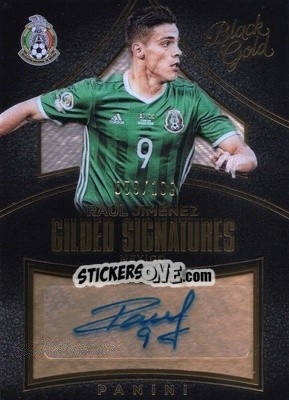 Sticker Raul Jimenez - Black Gold Soccer 2016-2017 n. GS-RJ - Panini