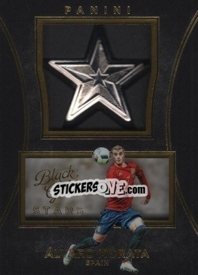 Sticker Alvaro Morata - Black Gold Soccer 2016-2017 - Panini