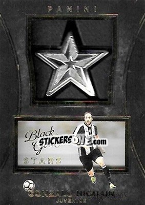 Figurina Gonzalo Higuain - Black Gold Soccer 2016-2017 - Panini