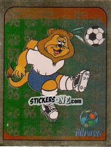 Sticker Euro 96 Mascot - UEFA Euro England 1996 - Merlin