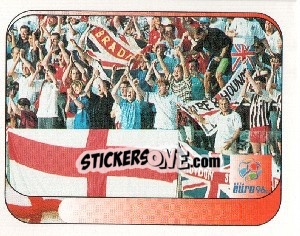 Sticker England Fans - UEFA Euro England 1996 n. 4 - Merlin
