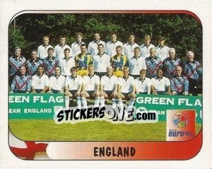 Cromo England Team - UEFA Euro England 1996 - Merlin