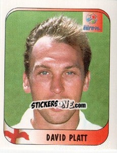 Sticker David Platt - UEFA Euro England 1996 - Merlin