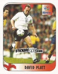 Sticker David Platt - UEFA Euro England 1996 n. 18a - Merlin