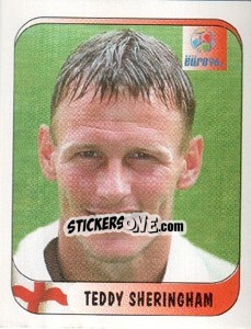Sticker Teddy Sheringham - UEFA Euro England 1996 n. 27 - Merlin