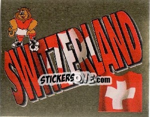 Sticker Switzerland Emblem - UEFA Euro England 1996 - Merlin