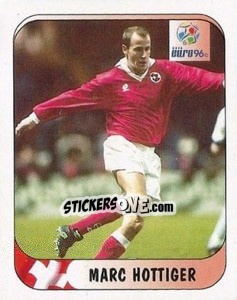 Figurina Marc Hottiger - UEFA Euro England 1996 n. 36a - Merlin