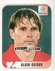 Sticker Alain Geiger - UEFA Euro England 1996 - Merlin