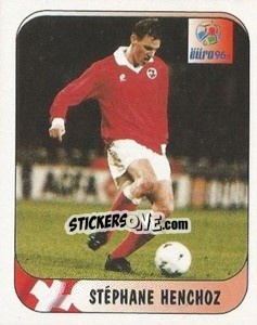 Sticker Stephane Hencoz - UEFA Euro England 1996 n. 38a - Merlin