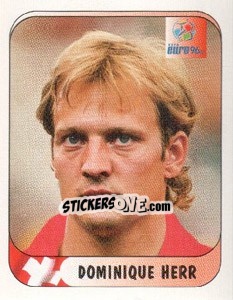 Sticker Dominique Herr - UEFA Euro England 1996 - Merlin