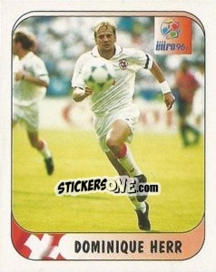 Figurina Dominique Herr - UEFA Euro England 1996 n. 40a - Merlin