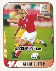 Figurina Alain Sutter - UEFA Euro England 1996 n. 44a - Merlin