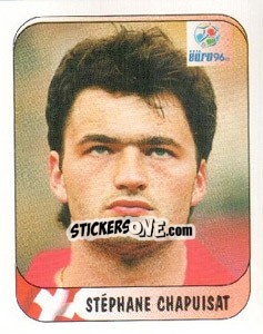 Sticker Stephane Chapuisat - UEFA Euro England 1996 - Merlin