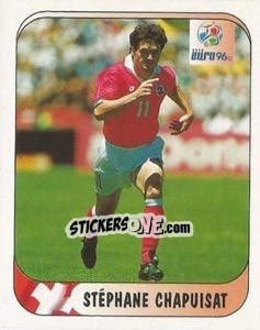 Sticker Stephane Chapuisat - UEFA Euro England 1996 n. 47a - Merlin