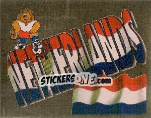 Sticker Netherlands Emblem - UEFA Euro England 1996 n. 48 - Merlin