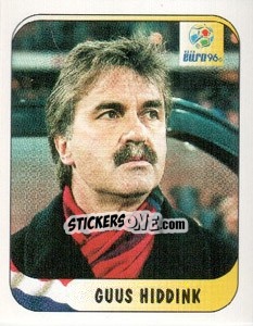 Cromo Guus Hiddink - UEFA Euro England 1996 - Merlin