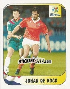 Sticker Johan De Kock - UEFA Euro England 1996 n. 53a - Merlin