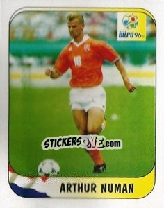 Cromo Arthur Numan - UEFA Euro England 1996 - Merlin