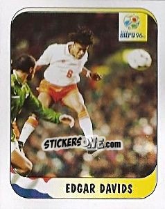 Sticker Edgar Davids - UEFA Euro England 1996 n. 60a - Merlin