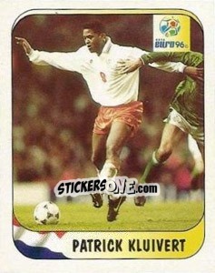 Sticker Patrick Kluivert - UEFA Euro England 1996 n. 64a - Merlin