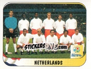 Sticker Netherlands Team - UEFA Euro England 1996 n. 67 - Merlin