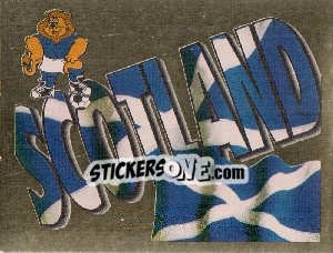 Cromo Scotland Emblem - UEFA Euro England 1996 - Merlin