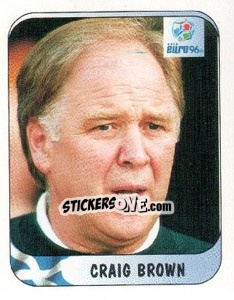 Cromo Craig Brown - UEFA Euro England 1996 - Merlin