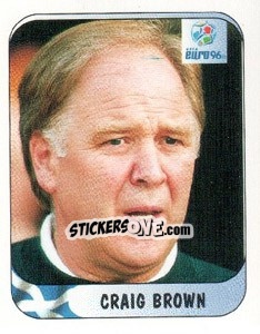 Sticker Craig Brown - UEFA Euro England 1996 n. 70 - Merlin