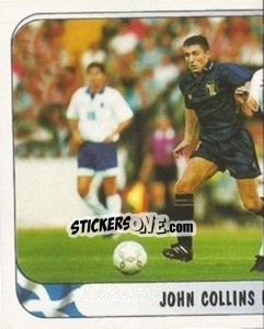 Sticker John Collins in action v Greece - UEFA Euro England 1996 n. 96a - Merlin