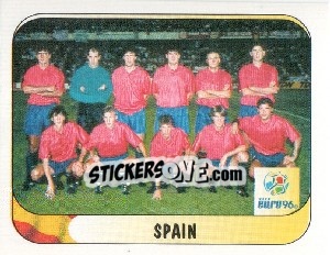 Cromo Spain Team - UEFA Euro England 1996 - Merlin