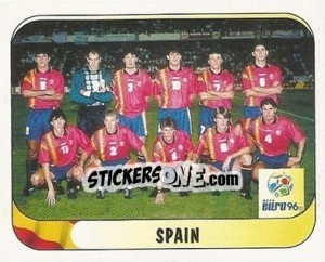 Cromo Spain Team - UEFA Euro England 1996 - Merlin