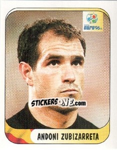 Sticker Andoni Zubizarreta - UEFA Euro England 1996 - Merlin