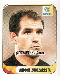 Figurina Andoni Zubizarreta - UEFA Euro England 1996 n. 104 - Merlin
