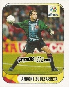 Sticker Andoni Zubizarreta - UEFA Euro England 1996 n. 104a - Merlin