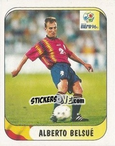 Sticker Alberto Belsue - UEFA Euro England 1996 n. 105a - Merlin