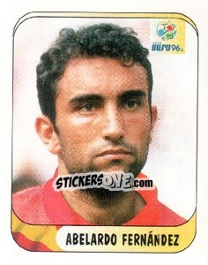 Cromo Abelardo Fernandez - UEFA Euro England 1996 - Merlin