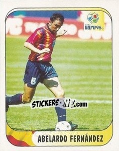 Sticker Abelardo Fernandez - UEFA Euro England 1996 - Merlin