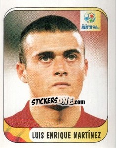 Sticker Luis Enrique Martinez - UEFA Euro England 1996 - Merlin