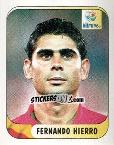 Sticker Fernando Hierro - UEFA Euro England 1996 - Merlin