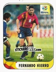 Sticker Fernando Hierro - UEFA Euro England 1996 - Merlin