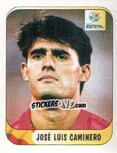 Cromo Jose Luis Caminero - UEFA Euro England 1996 - Merlin