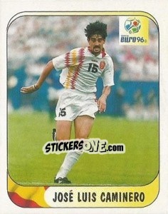 Sticker Jose Luis Caminero - UEFA Euro England 1996 - Merlin