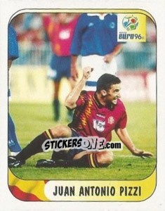 Cromo Juan Antonio Pizzi - UEFA Euro England 1996 - Merlin